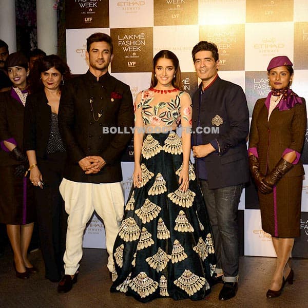 Shraddha Kapoor poses with Manish Malhotra and Sushant Singh Rajput Shraddha Kapoor poses with Manish Malhotra and Sushant Singh Rajput