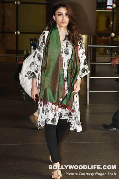Soha Ali Khan shines with the pregnancy glow at the airport