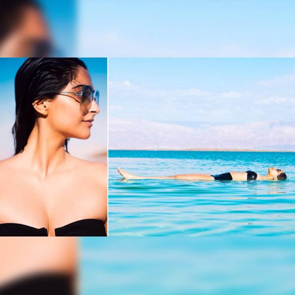 Sonam Kapoor flaunts her black bikini on her Instagram.