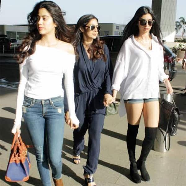 Sridevi is often spotted holding her daughters hand as they walk through the airport