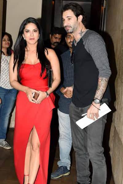 Sunny Leone and Daniel Webber were spotted making an exist after Raees promotions