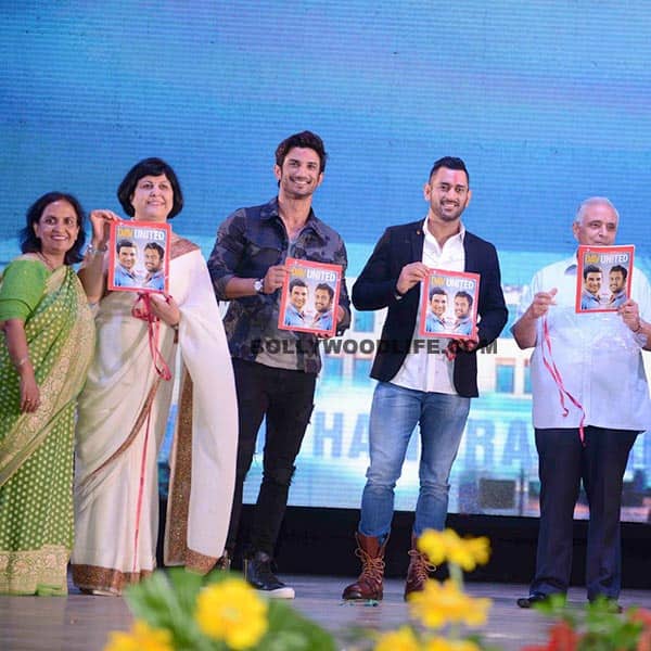 Sushant Singh Rajput and Dhoni unveiling DAV United magazine Sushant Singh Rajput and Dhoni unveiling DAV United magazine