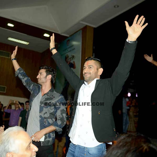 Sushant Singh Rajput and M S Dhoni at Kulachi Hansraj School Sushant Singh Rajput and M S Dhoni at Kulachi Hansraj School