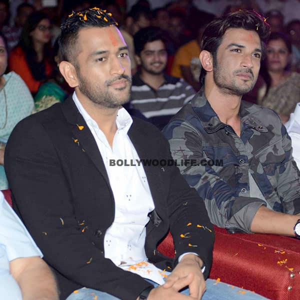 Sushant Singh Rajput and M S Dhoni during an event Sushant Singh Rajput and M S Dhoni during an event