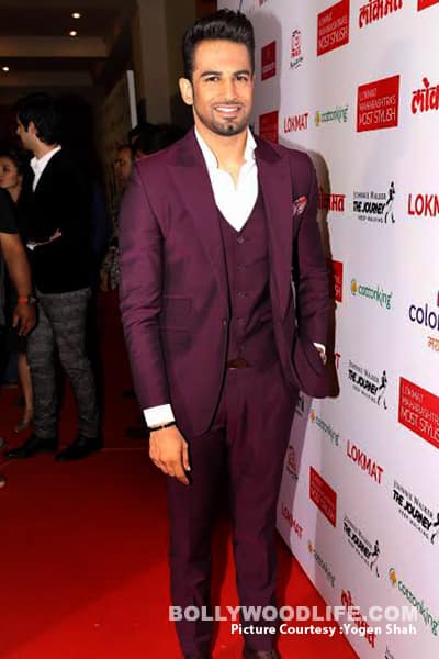 Upen Patel in a burgundy suit is too hot to handle
