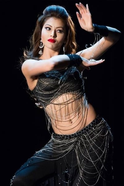 Urvashi Rautela snapped during a shoot