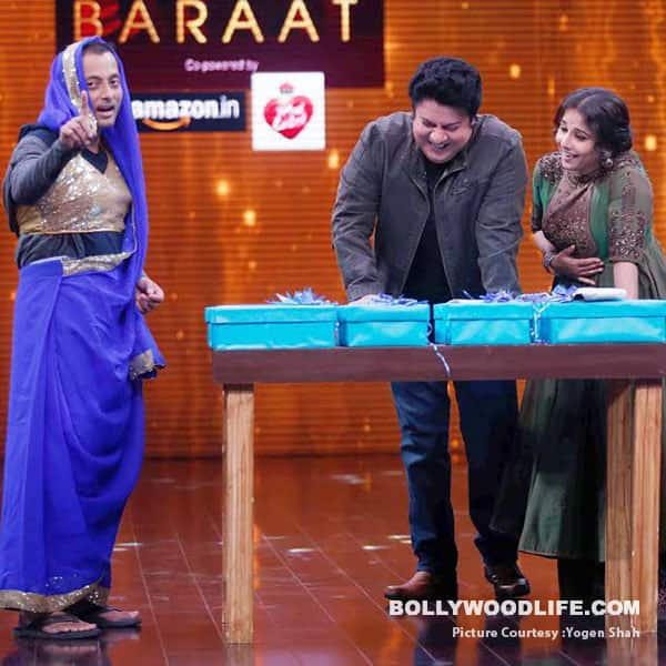 Vidya Balan was accompanied by Kahaani 2 director Sujoy Ghosh on the sets of Yaaron Ki Baraat