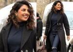 We have our eyes set on Priyanka Chopra's black trench coat from her Quantico schedule We have our eyes set on Priyanka Chopra's black trench coat from her Quantico schedule