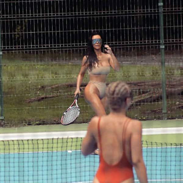 What??? Kim's Tennis wear is also a BIKINI!