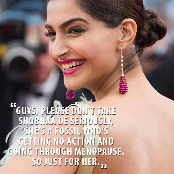 When Sonam Kapoor got offended by Shobhaa De