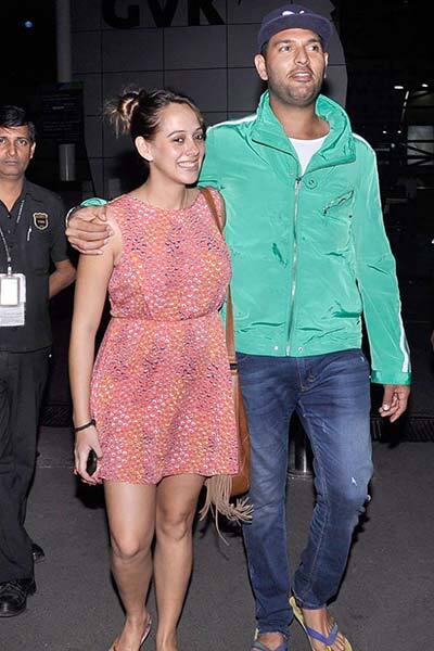 Yuvraj Singh and Hazel Keech make first public appearance after engagement