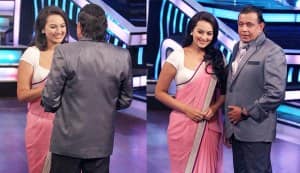 Mithun Chakraborty makes Sonakshi Sinha smile!