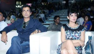 Kangna Ranaut, Sonu Sood and Hazel Keech at Indian Amateur Boxing Federation launch event