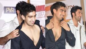 Why is Ayan Mukerji baring his chest?