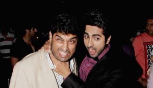Ayushmann Khurrana and Kunaal Roy Kapur at the music success party of Nautanki Saala
