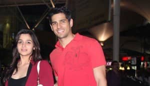 Sidharth Malhotra, Varun Dhawan, Alia Bhatt at the airport
