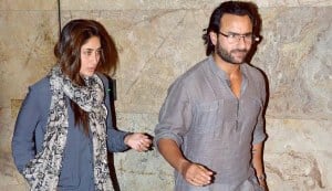 Saif Ali Khan with wife Kareena Kapoor Khan at Go Goa Gone special screening
