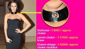 Neha Dhupia makes a statement with a choker necklace