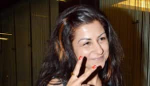 Neha Dhupia, Manish Malhotra and Hard Kaur spotted at the airport