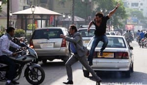 Bullett Raja on location pics: Why is Saif Ali Khan chasing Gulshan Grover?
