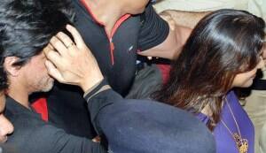 Shahrukh Khan and Juhi Chawla at the Mumbai airport!