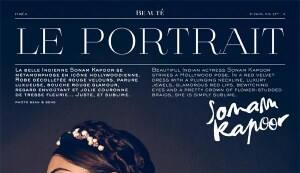 Sonam Kapoor goes classic for the L’Oreal portrait shoot