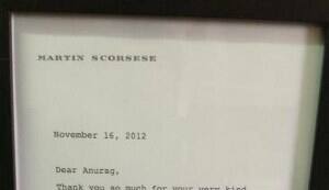 Anurag Kashyap shows off his biggest award – a letter from Martin Scorsese!