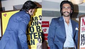 Ranveer Singh sports a rather long moustache!