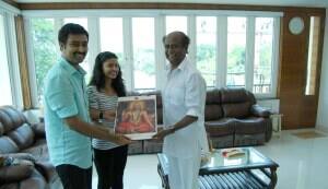 Rajinikanth blesses newlyweds Sneha and&nbsp;Prasanna
