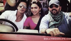 Shahrukh Khan takes Deepika Padukone and Rohit Shetty on a fun ride!