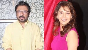 Madhuri Dixit makes Sanjay Leela Bhansali speechless!