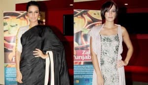 Hazel Keech and Neha Dhupia’s style statement: Blah!