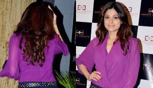 Shamita Shetty goes all purple!