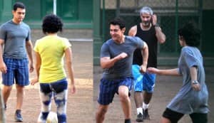 In Focus: Aamir Khan plays soccer with Azad, Ira and Kiran!
