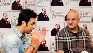 Ranbir Kapoor gives acting lessons to Anupam Kher’s students