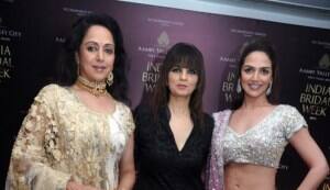 Hema and Esha at the India Bridal Week 2011