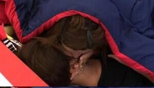 Bigg Boss 6: Aashka Goradia kisses Sana Khan under the blanket