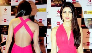 Priyanka Chopra bares her back at the BIG Star Entertainment Award ceremony