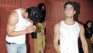 Is Prateik seeking blessings?