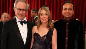 Anil Ambani walks Oscar Awards 2012 red carpet with Steven Spielberg