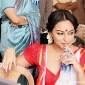 Bullet Raja on the sets pics: Sonakshi Sinha in a saree, yet&nbsp;again!
