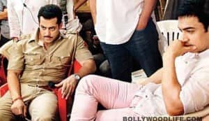 Aamir Khan and Salman Khan bond on Dabangg 2 sets