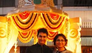 Shahrukh Khan, Aamir Khan, Kiran Rao, Farhan Akhtar at Prerna Ghanshyam-Abhinav Jhunjhunwala wedding