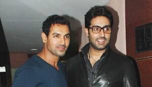 John Abraham and Abhishek Bachchan at the special screening of ‘Bol Bachchan’
