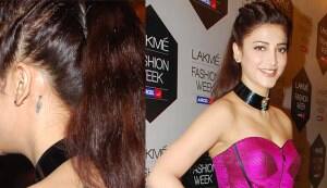 Shruti Haasan flaunts a name on her back!