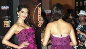 What’s peeking up over Sonam Kapoor’s gown?