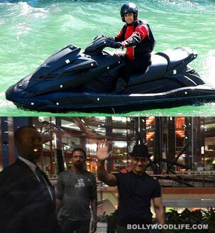 Aamir Khan rides water scooter in Dhoom:3 – View pic!