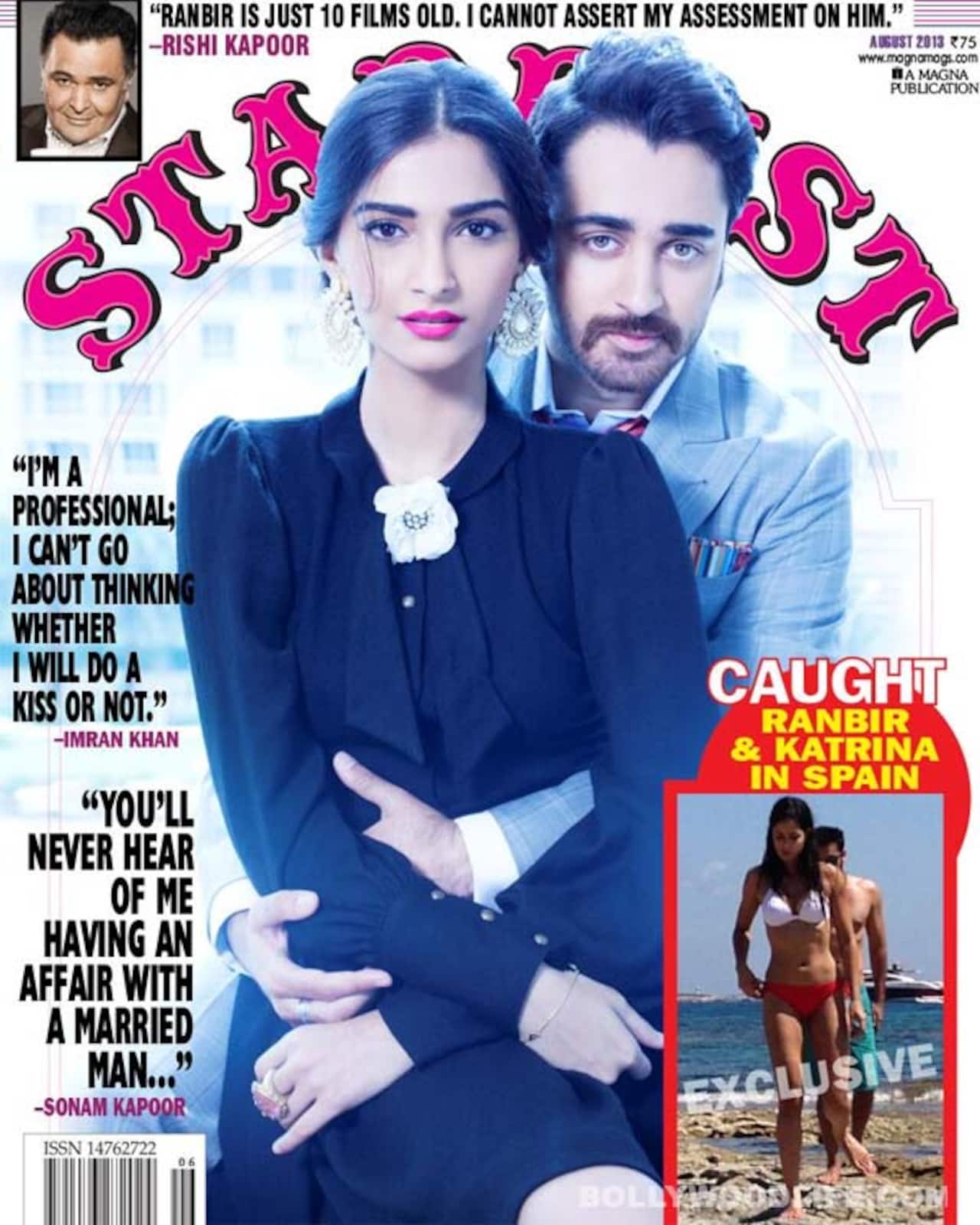 Imran Khan and Sonam Kapoor sizzle on the cover of Stardust!