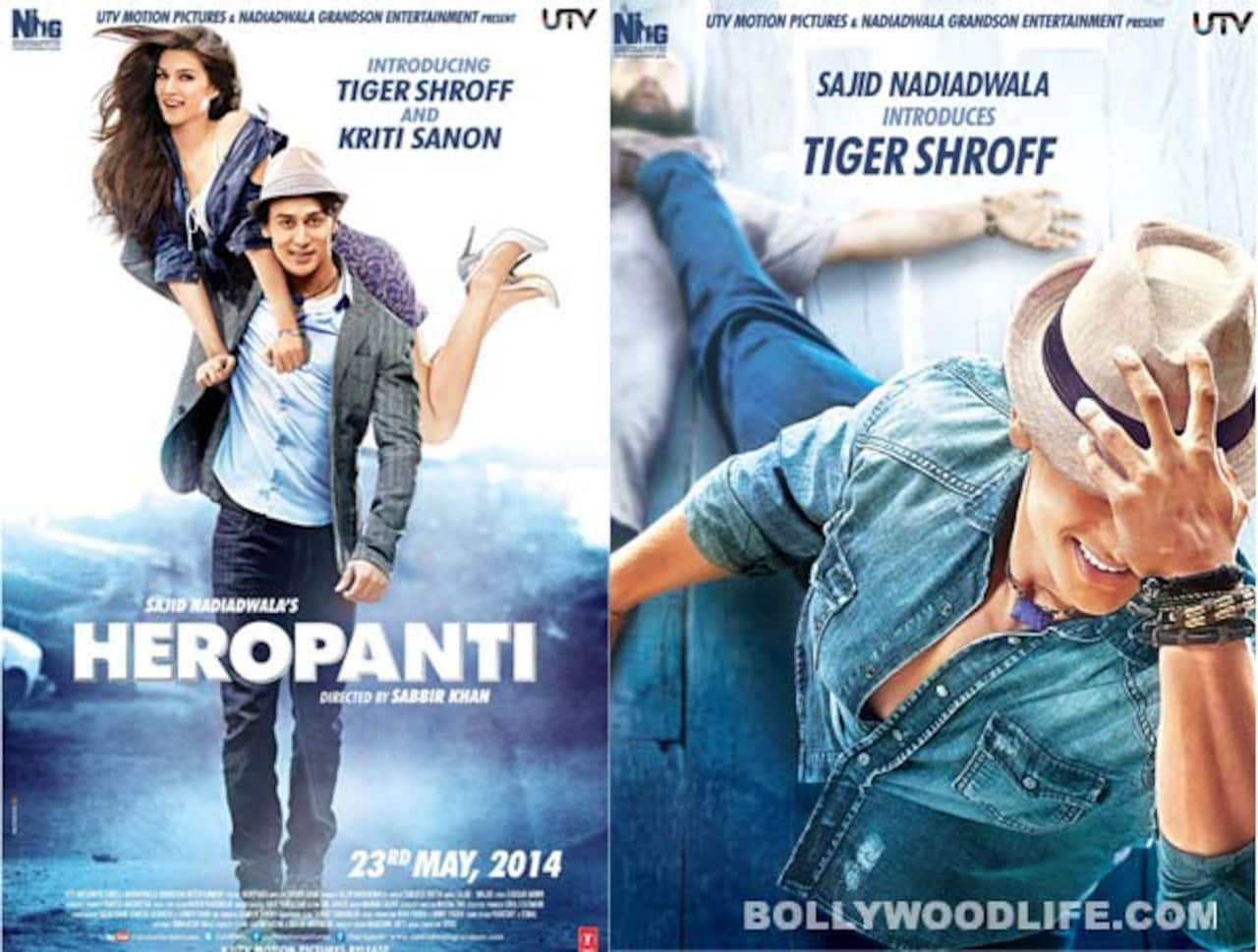 Heropanti Posters What Are Tiger Shroff And Kriti Sanon Upto Bollywood News And Gossip Movie