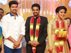 Vijay,Trisha,Karunanidhi grace Amala Paul-AL Vijay's wedding reception -view pics!